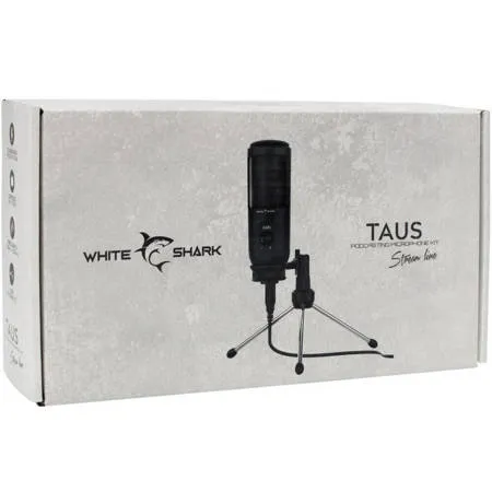 Mikrofon kondensatorowy White Shark TAUS czarny gamingowy